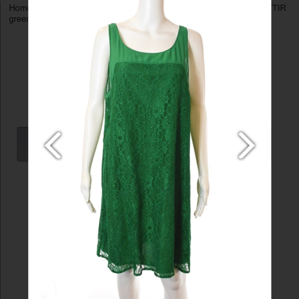 Anthropologie Leifsdottir Green Lace Dress W4